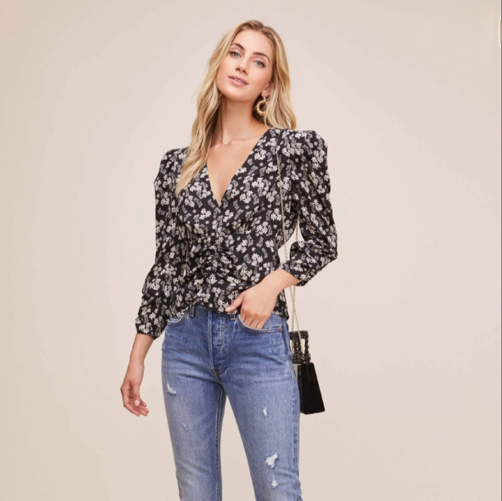 ASTR | Shirred floral top